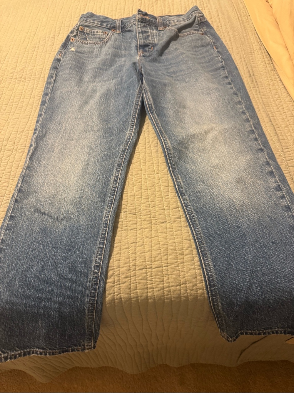 J. Crew High-Rise Straight Jeans - Light Blue